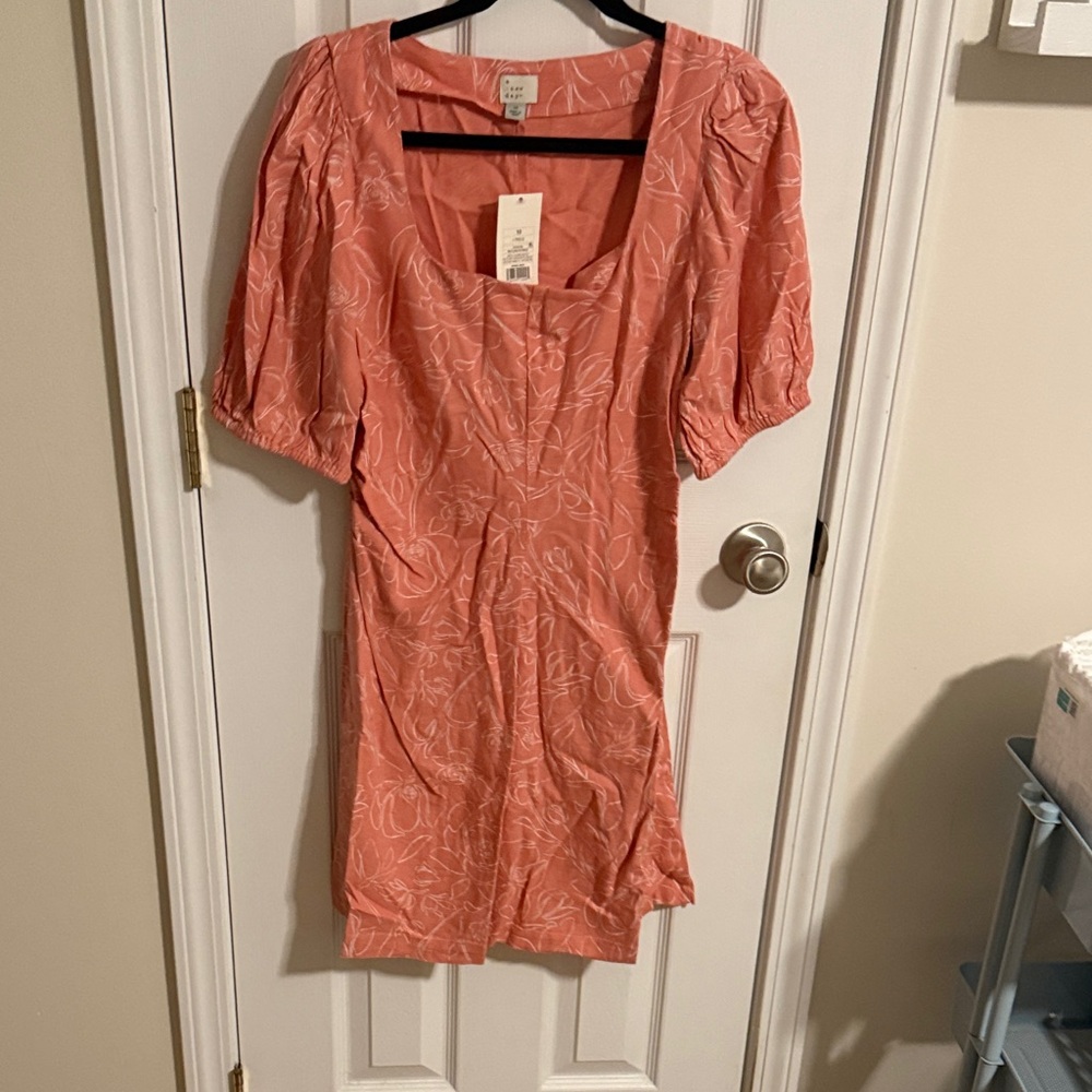 a new day Coral Midi Dress